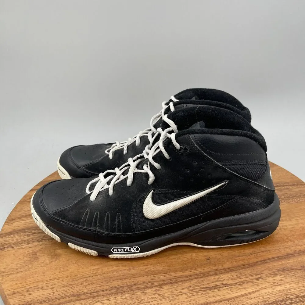 Nike Air Team Trust 2 Shoes Mens Size 11.5 Black Basketball High Top Sneakers